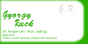 gyorgy ruck business card