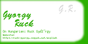 gyorgy ruck business card